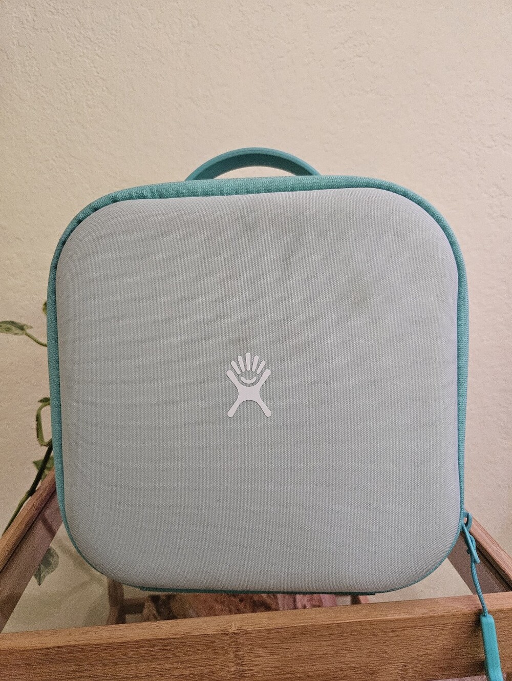 Hydro Flask Light Teal Insulated lunchbox.